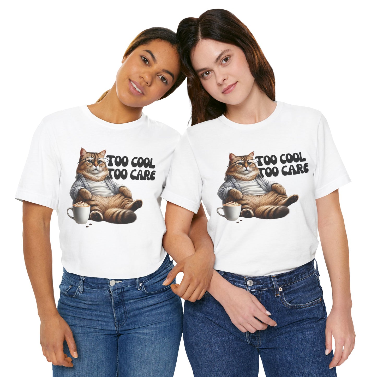 Too Cool to Care Cat T-Shirt | Trendy & Comfortable Cat Lover Tee