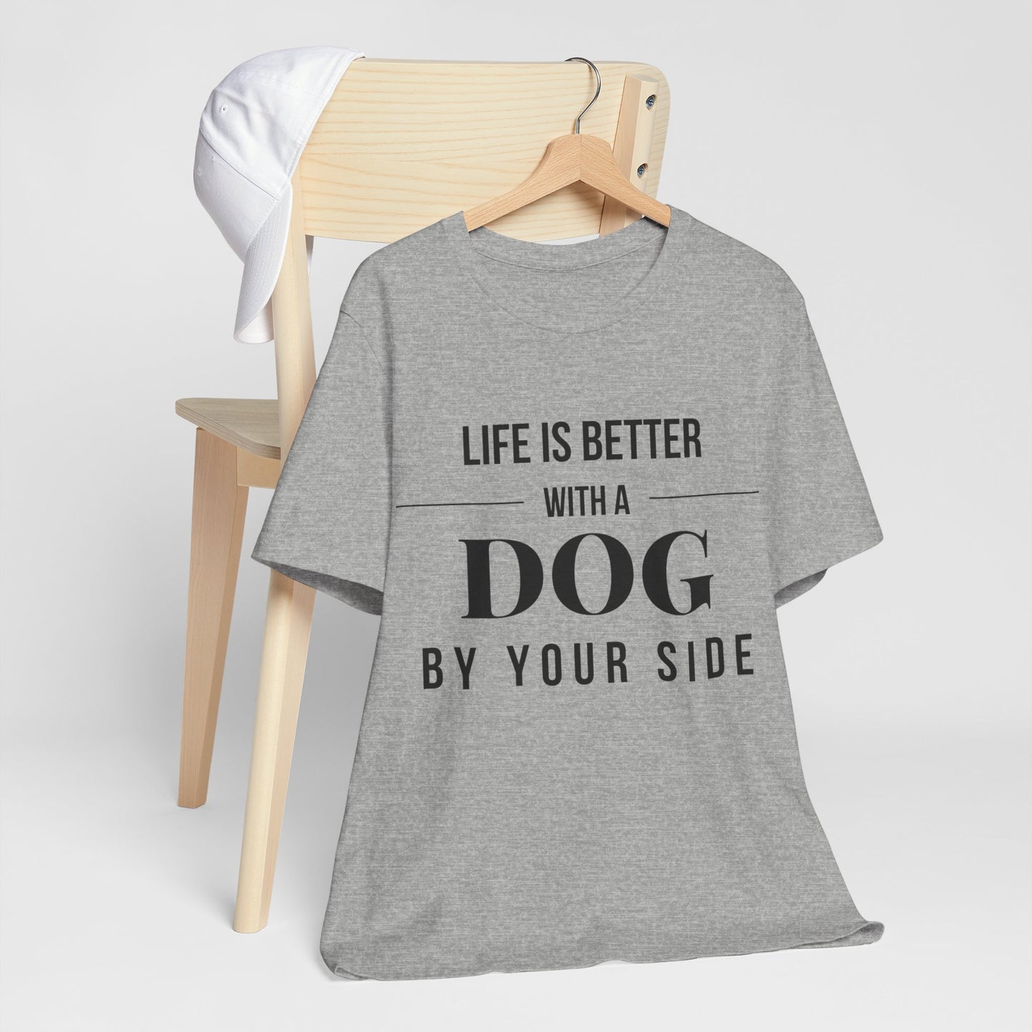 Life is Better with a Dog by Your Side – Bright & Stylish Dog Lover T-Shirt