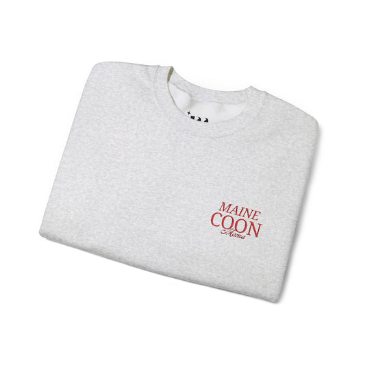 Maine Coon Mama Embroidered Sweatshirt – Sophisticated Style for Cat Moms