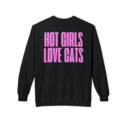 Hot Girls Love Cats Sweatshirt – Bold and Trendy Cat Lover Apparel