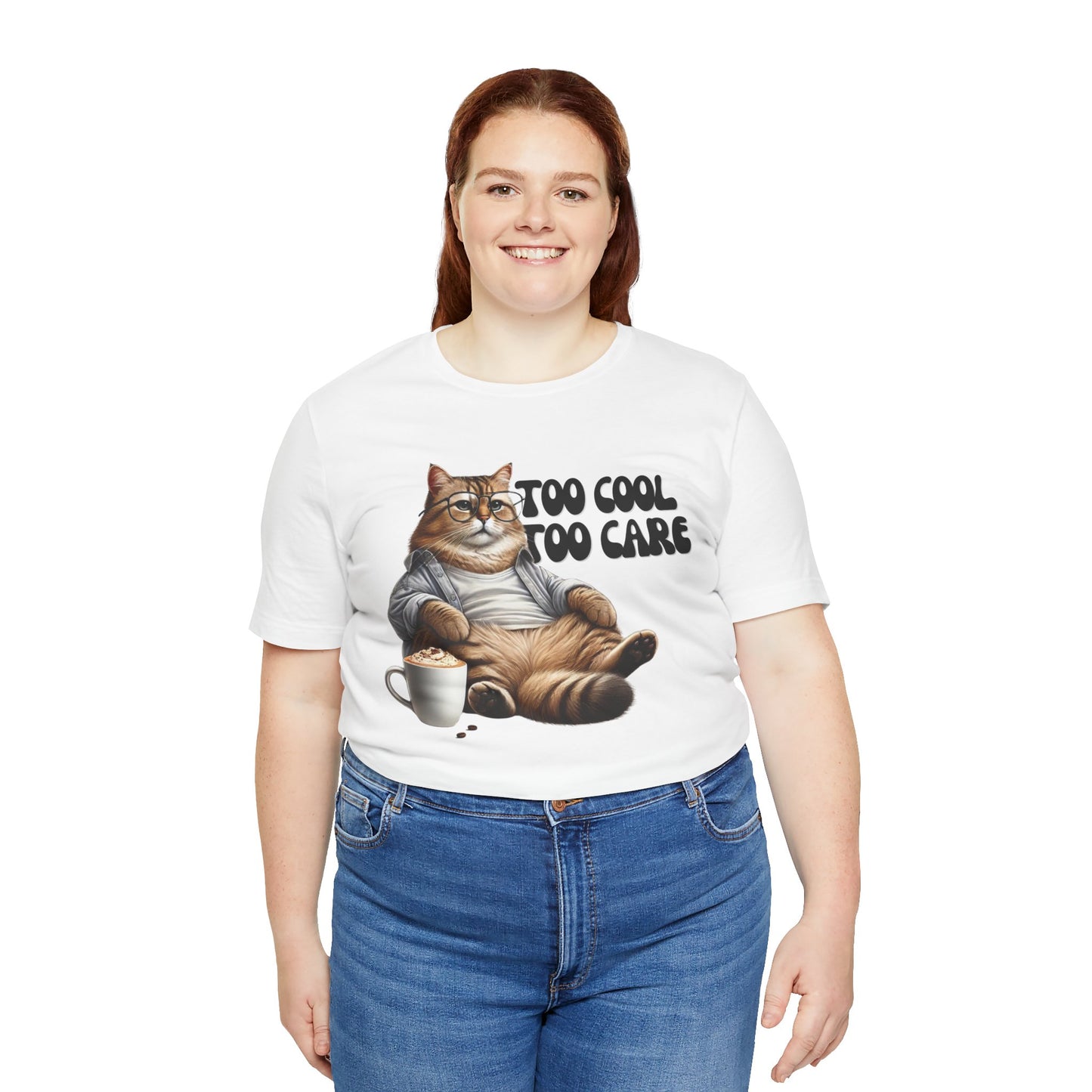 Too Cool to Care Cat T-Shirt | Trendy & Comfortable Cat Lover Tee