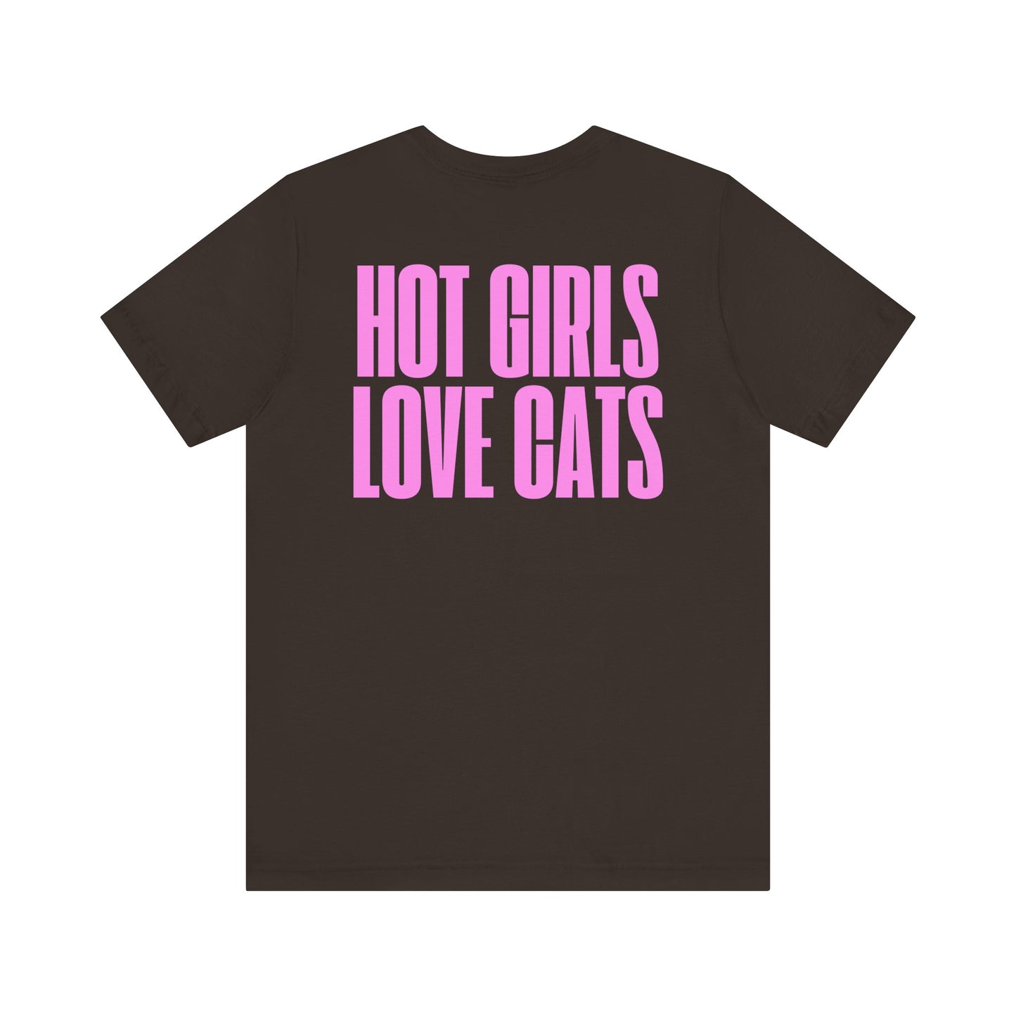 Graphic Tee for Cat Lovers - 'Hot Girls Love Cats'