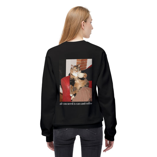 Cats and Coffee Sweatshirt – Cozy & Perfect for Feline Fans