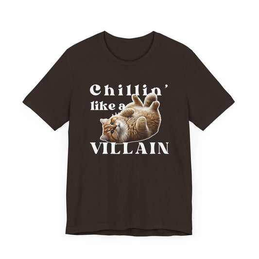 Chillin’ Like a Villain Cat T-Shirt | Fun & Comfy Cat Lover Tee