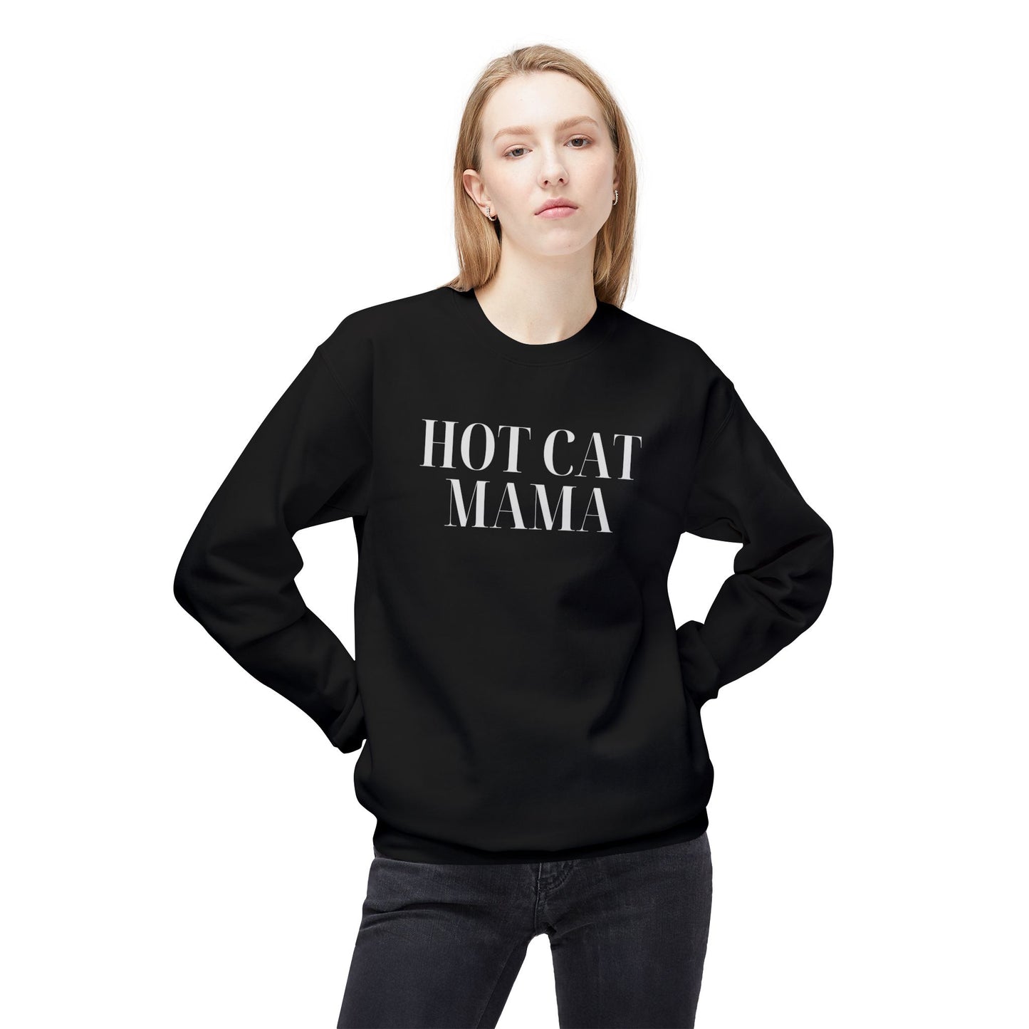 Hot Cat Mama Sweatshirt – Stylish & Cozy for Cat Lovers