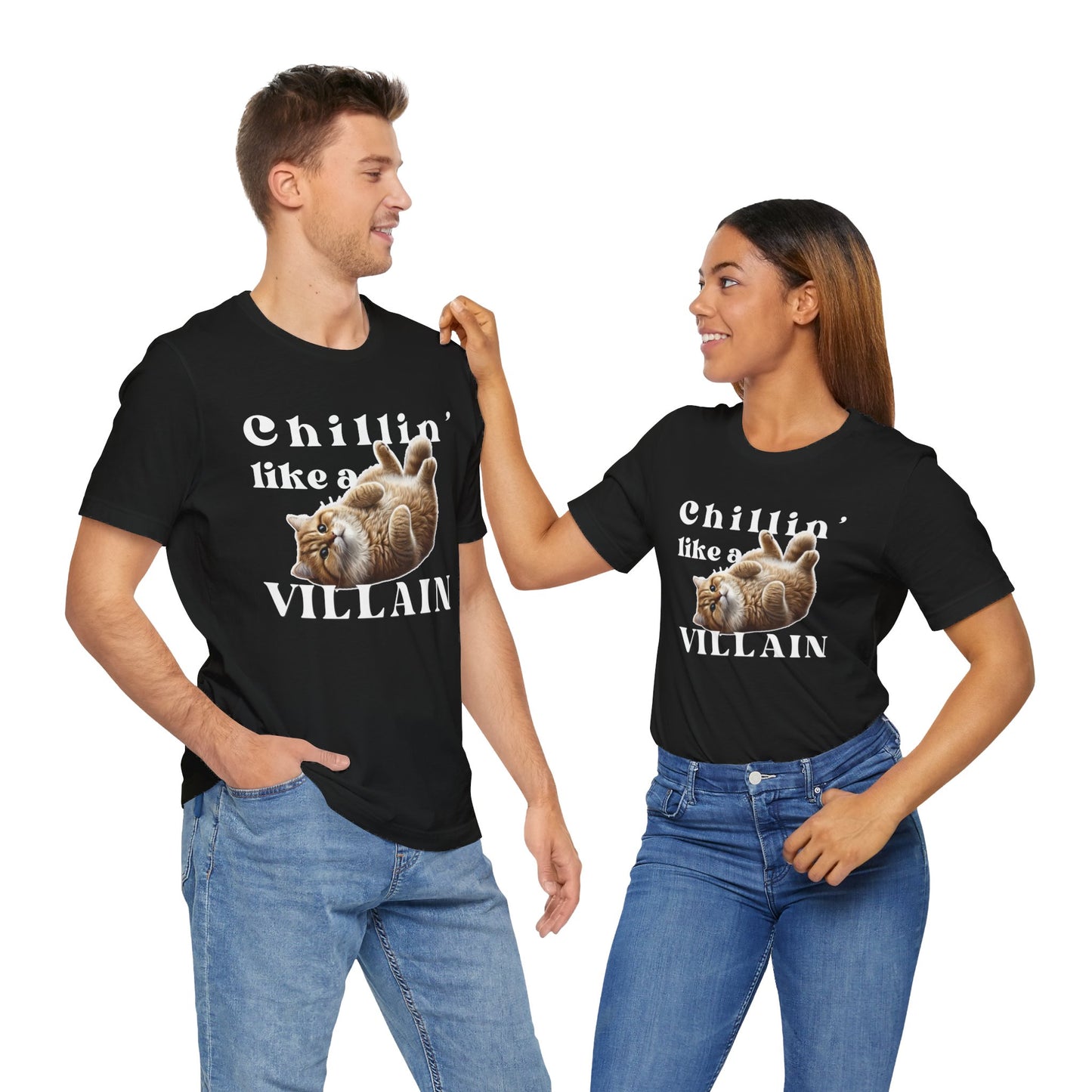 Chillin’ Like a Villain Cat T-Shirt | Fun & Comfy Cat Lover Tee