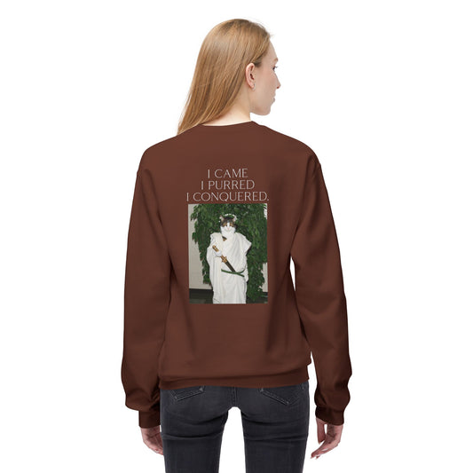 Roman Warrior Cat Sweatshirt – Bold & Unique for Cat Lovers