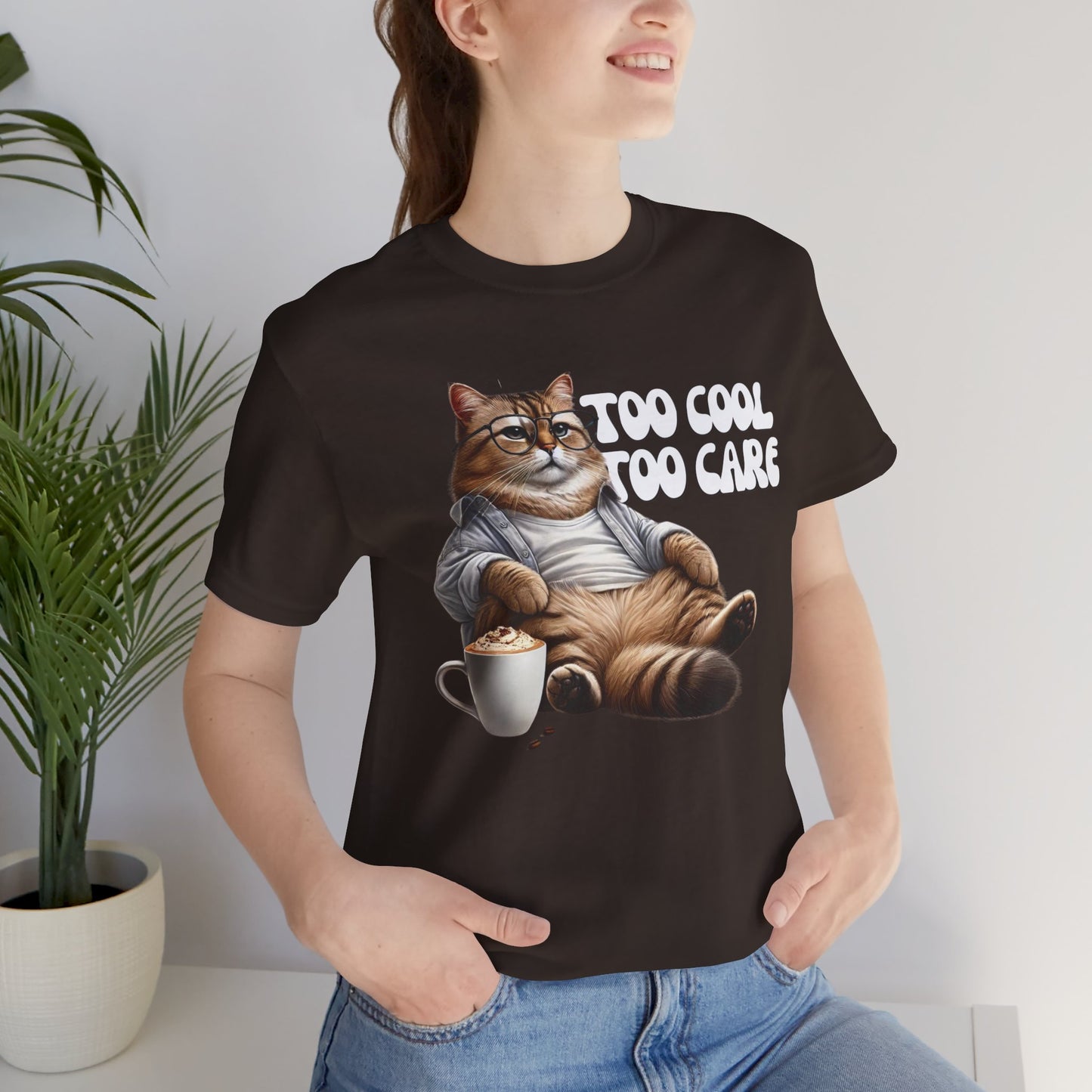 Too Cool to Care Cat T-Shirt | Trendy & Comfortable Cat Lover Tee